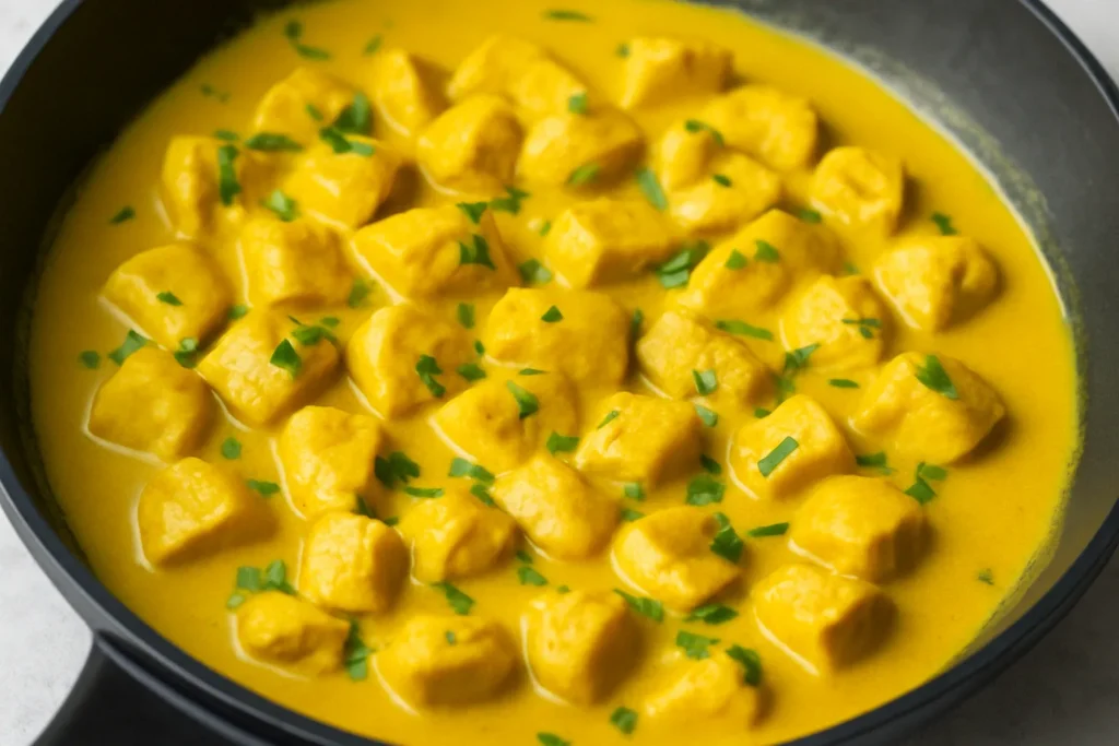 Frango ao Curry com Leite de Coco Light – Receita Saudável, Cremosa e Rica em Sabor