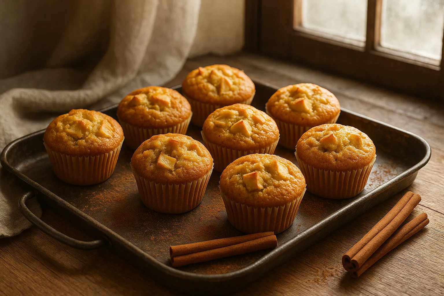 🍎🧁 Muffin de Maçã e Canela: Aromático e Sem Açúcar