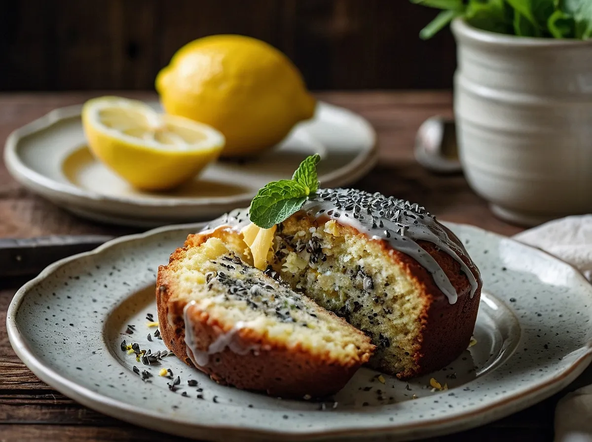 Bolo de Limão Siciliano com Semente de Papoula – Aromático, Refrescante e Sofisticado
