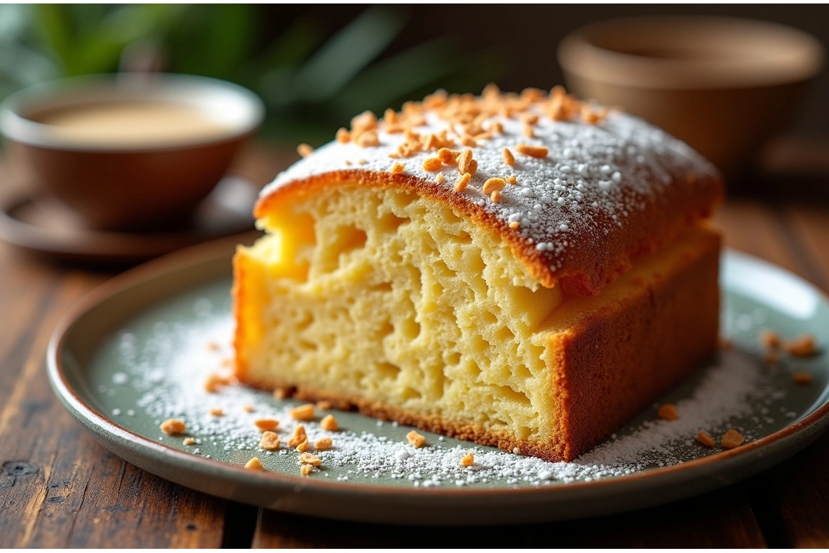 🥥 Bolo de Mandioca Fit com Coco Ralado – Rústico, Úmido e Sem Farinha Refinada