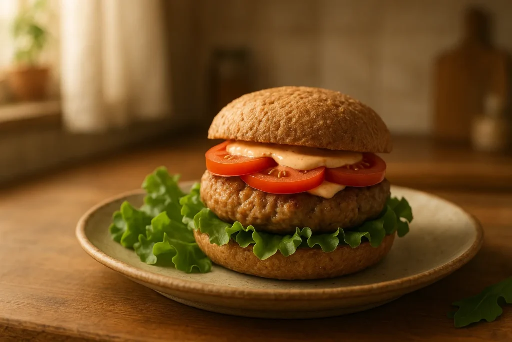 🍔💪 Hambúrguer Fit Caseiro: Saboroso, Rico em Proteínas e Zero Culpa