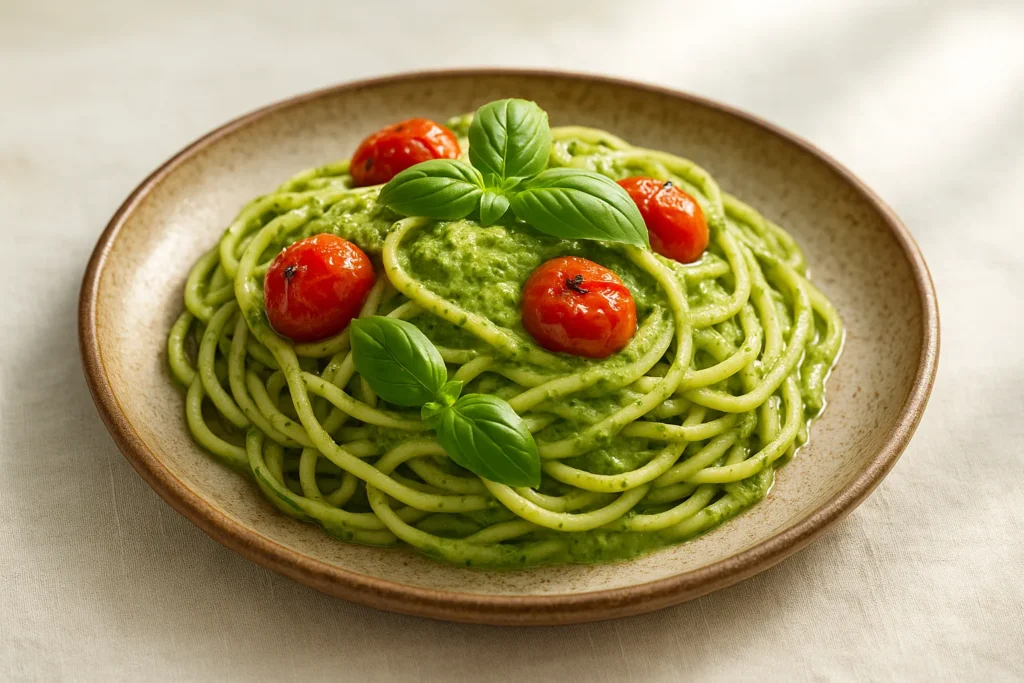 🥒🌿 Macarrão de Abobrinha com Molho Pesto Fit