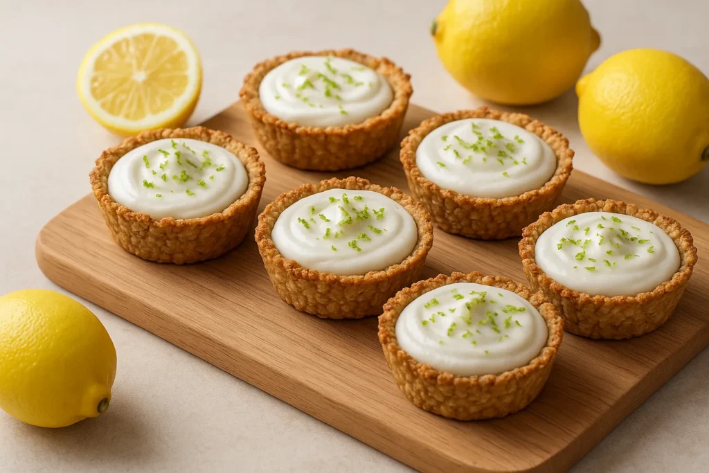 🍋 Mini Torta de Limão com Massa de Aveia e Mel – Leve, Cítrica e Irresistível