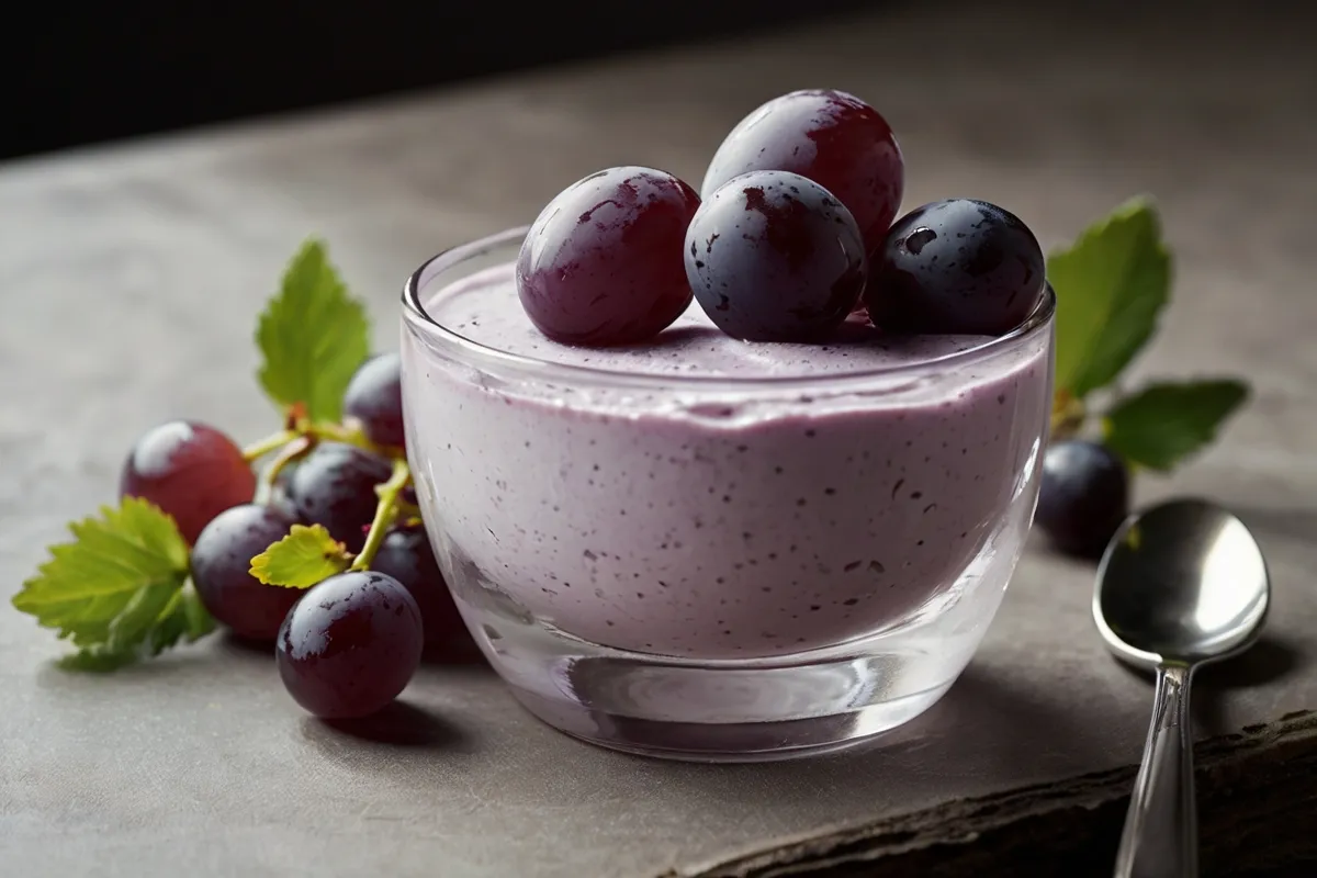 🍇 Mousse de Uva com Gelatina Natural e Iogurte: Leve, Colorida e Sem Açúcar Refinado