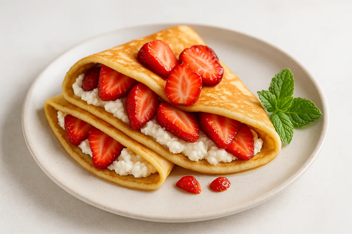 🍓 Panqueca de Morango e Ricota Que Parece Saída de Padaria (Mas é 100% Fit)