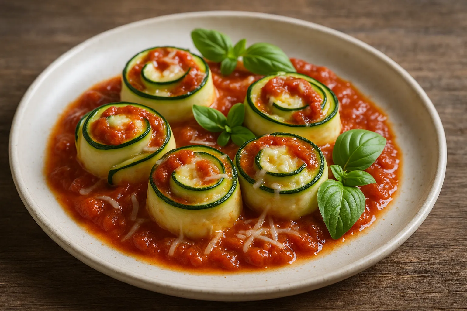 🥒 Rondelli de Abobrinha Recheado com Ricota — Leve, Low Carb e Cheio de Sabor!