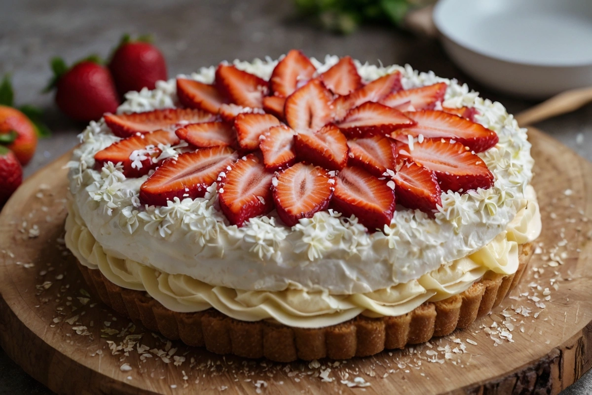 🍓 Torta Fit de Morango Que Derrete na Boca (Sem Açúcar e Sem Culpa)