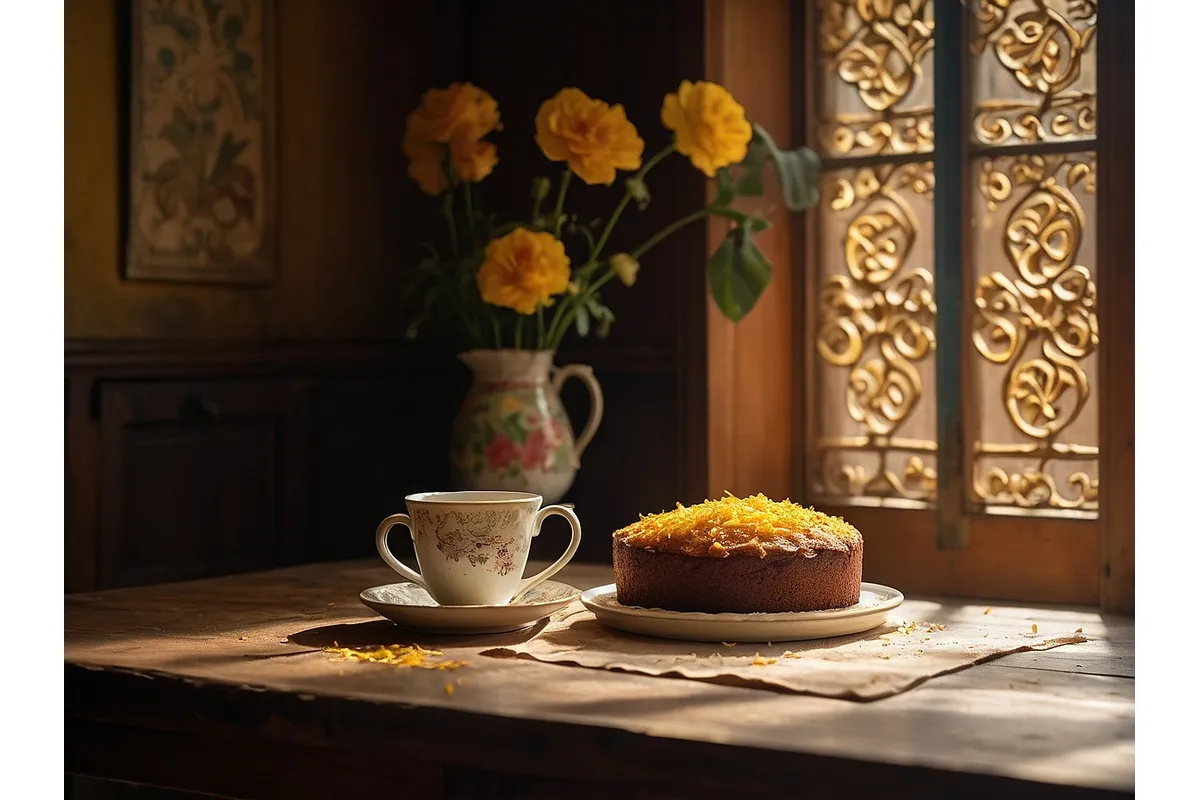 Bolo de Fubá com Coco e Açafrão Fit