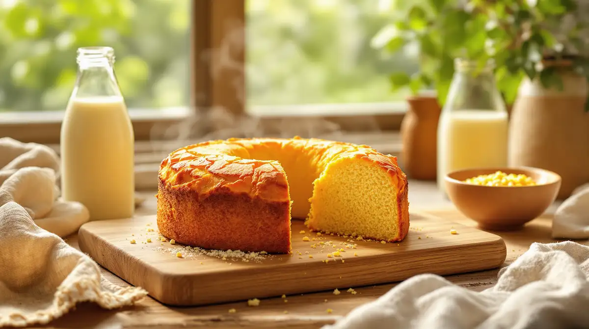 Bolo de Fubá com Leite de Arroz