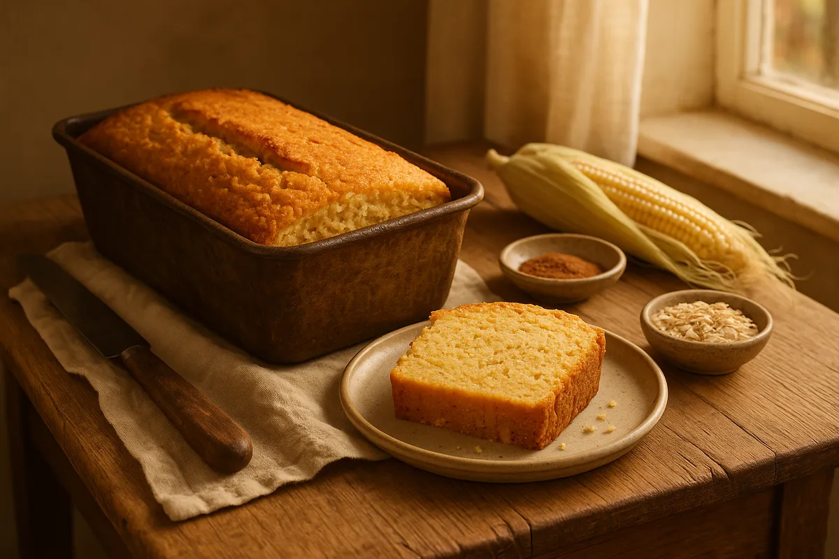 Bolo de Milho com Leite de Coco e Aveia