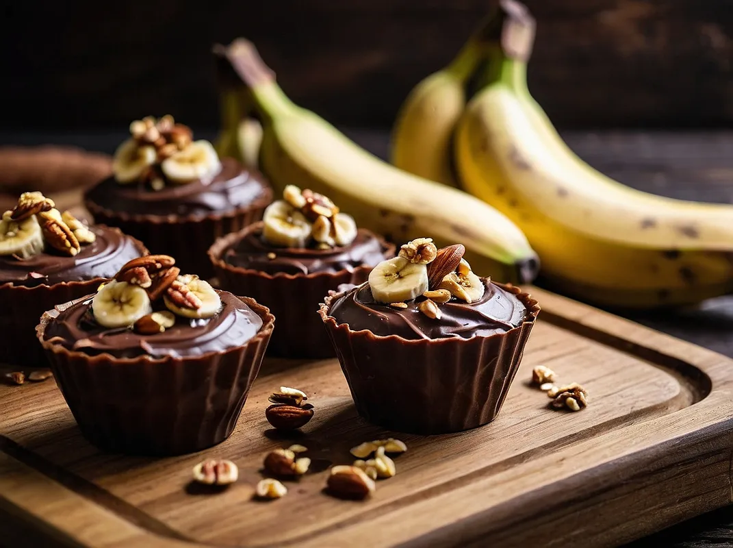 Copinho de Chocolate 70% Recheado com Creme de Banana e Cacau