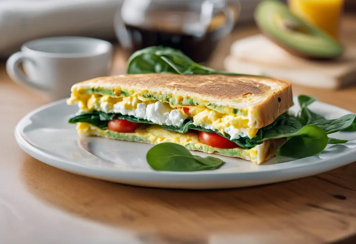 🥪 Sanduíche Proteico de Omelete Que Vai da Frigideira pro Prato em 8 Minutos