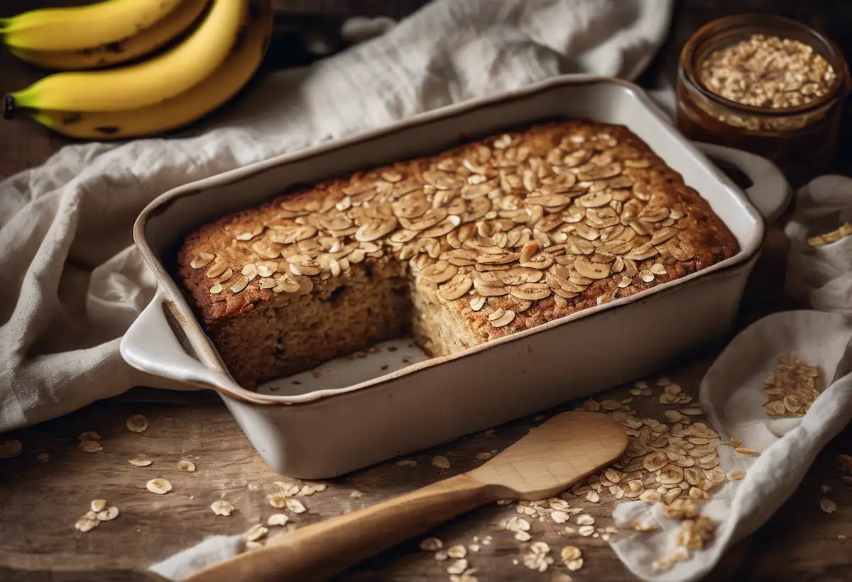 Torta de Banana com Aveia e Canela