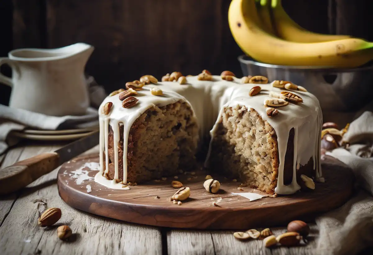 Bolo de Banana com Castanha de Baru