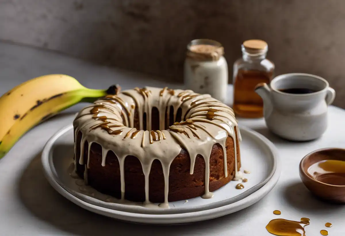 Bolo de Banana com Tahine e Melado