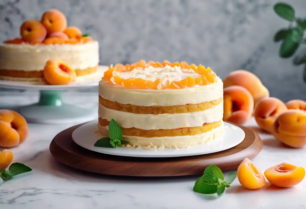 Bolo de Baunilha com Recheio de Damasco