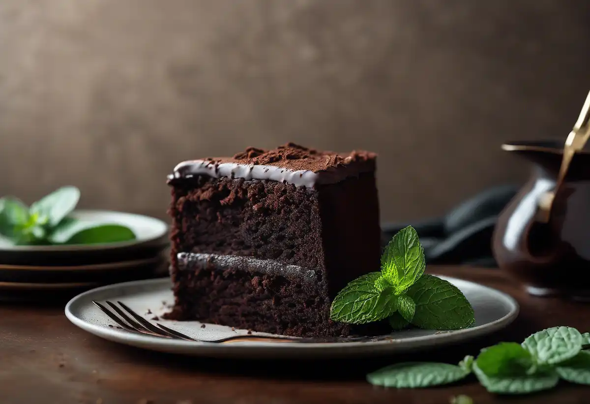 Bolo de Cacau com Hortelã
