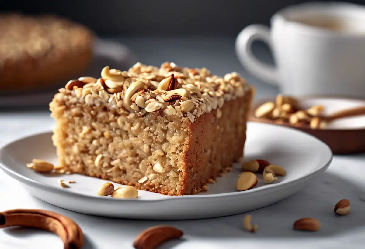 Bolo de Caju com Canela e Aveia
