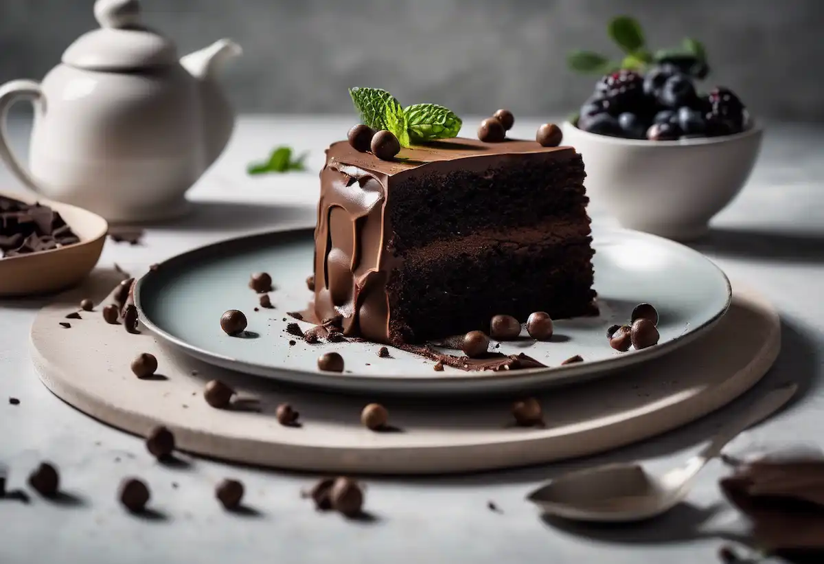 Bolo de Grão-de-Bico com Chocolate 70%