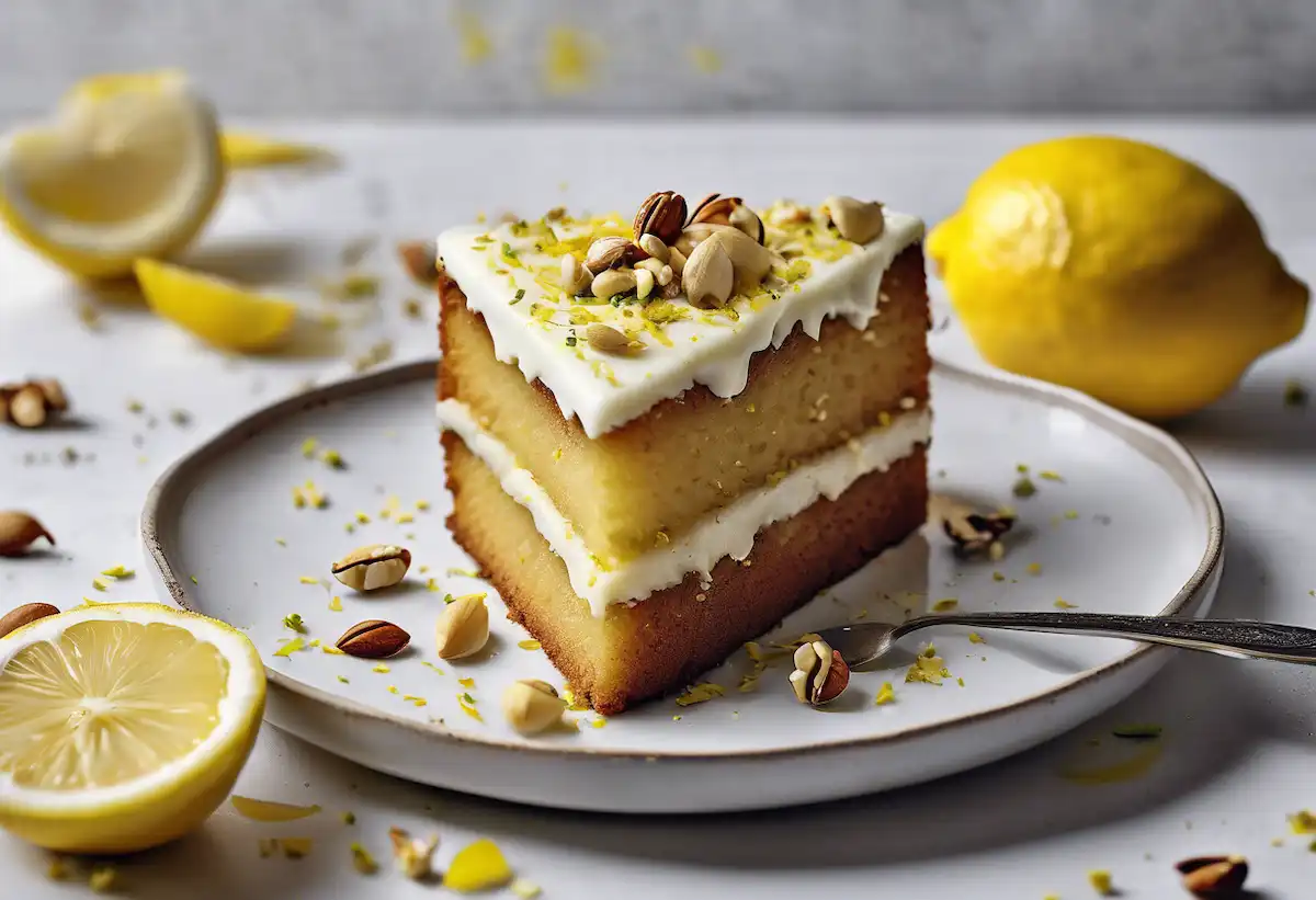 Bolo de Limão com Gengibre e Castanhas