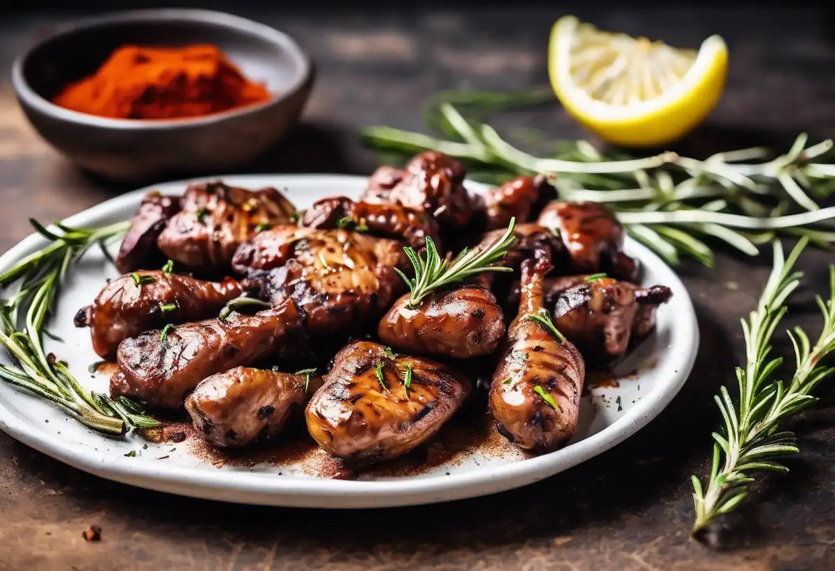 Coração de Frango com Páprica e Alecrim