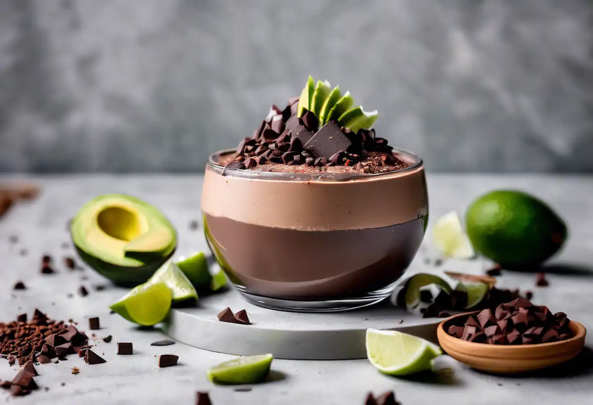 Creme de Abacate com Limão e Cacau