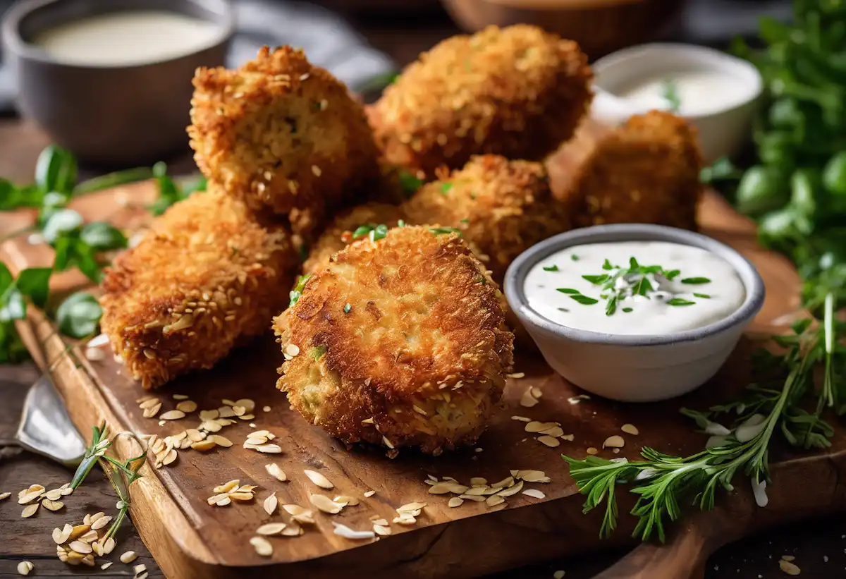 Croquete de Frango com Farelo de Aveia