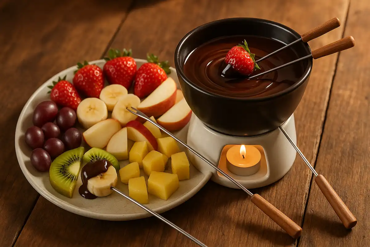 Fondue de Chocolate 70% com Frutas
