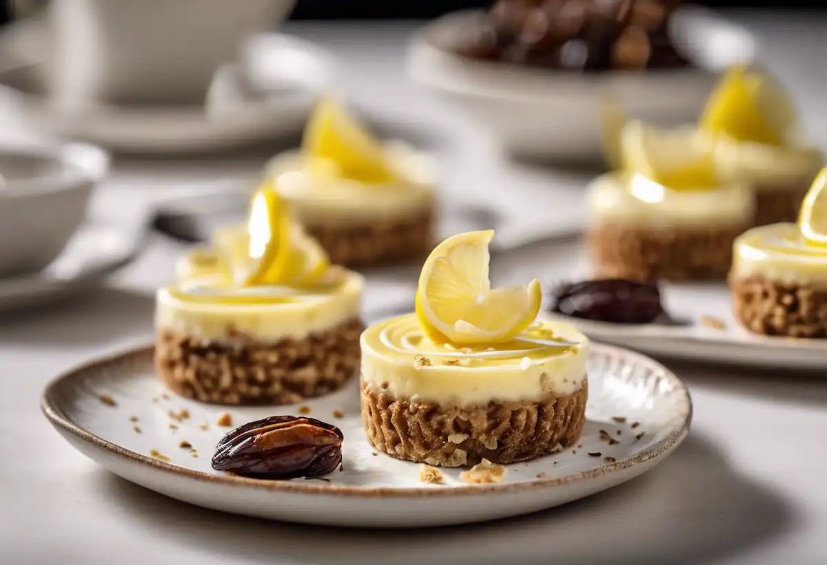 Mini Cheesecake de Limão com Tâmara e Aveia