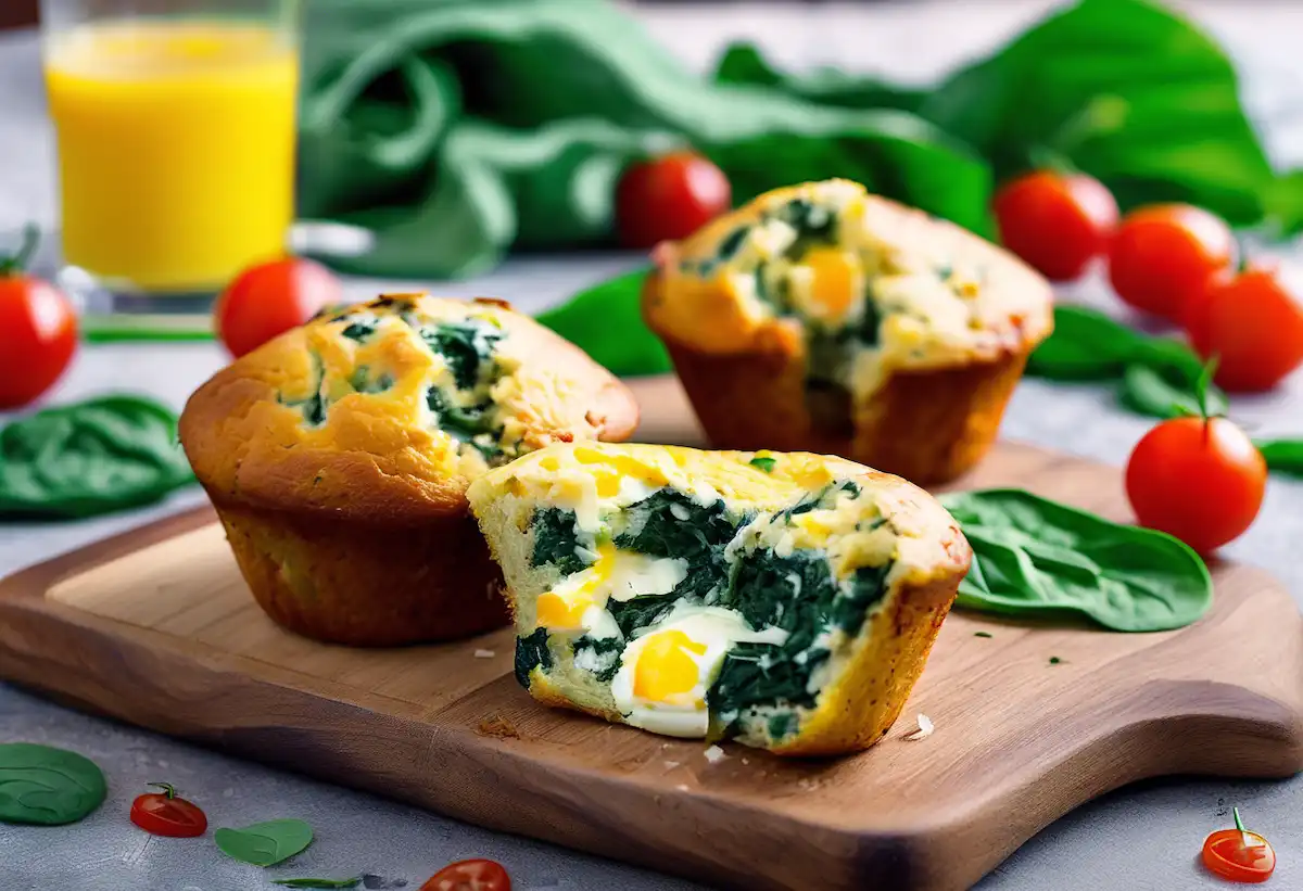 Muffin Salgado com Espinafre e Ovo