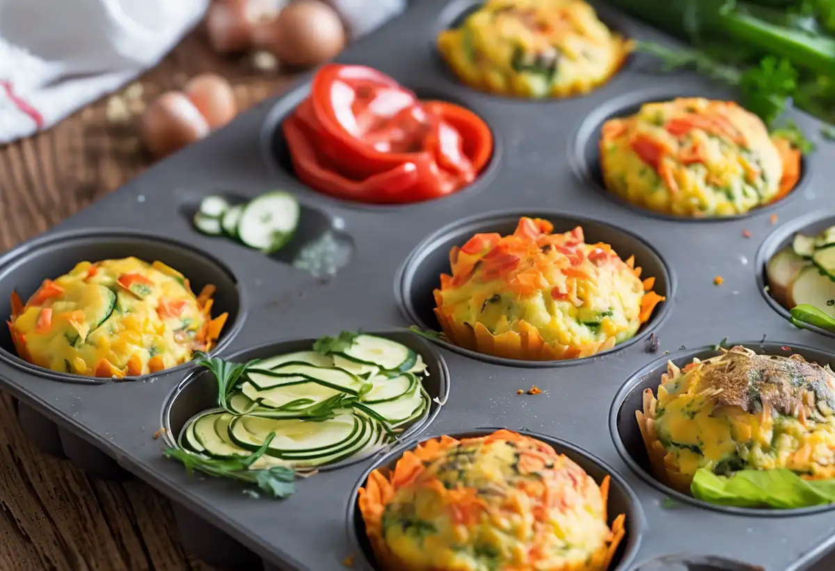 Omelete Muffin com Legumes