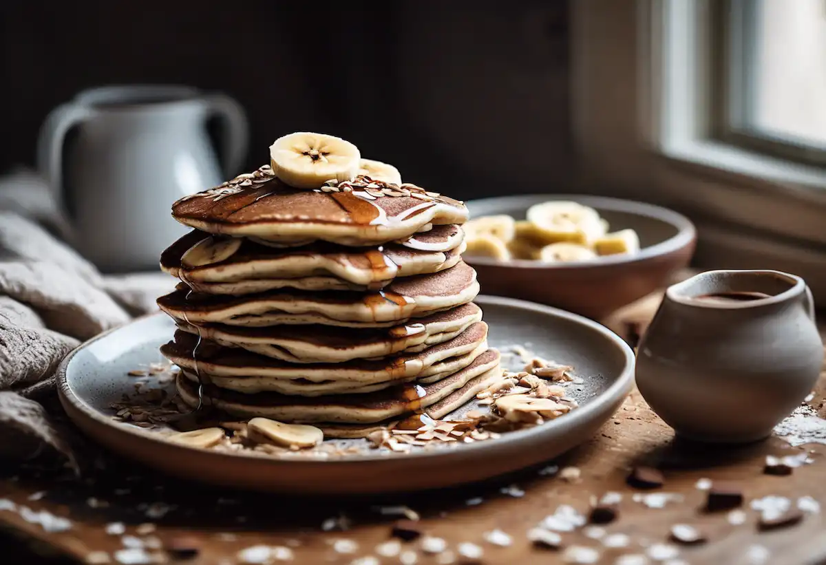 Panqueca de Banana com Cacau e Canela