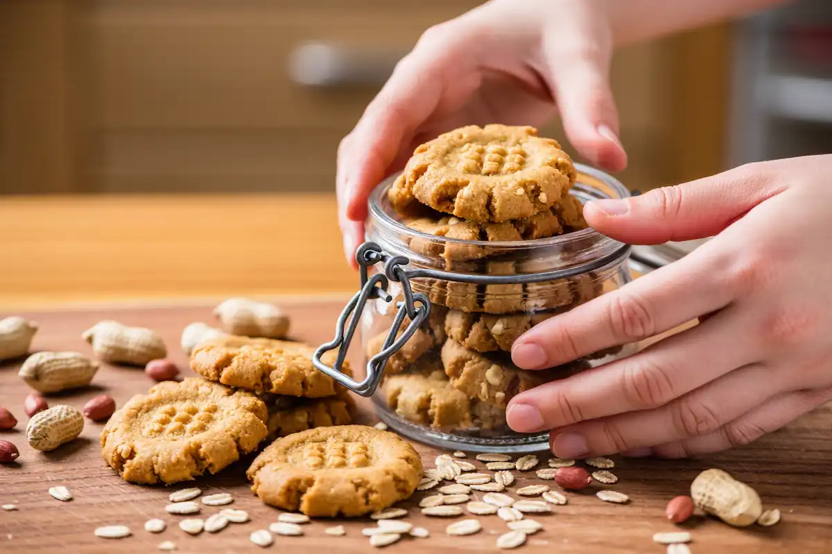 Biscoito de Amendoim com Aveia