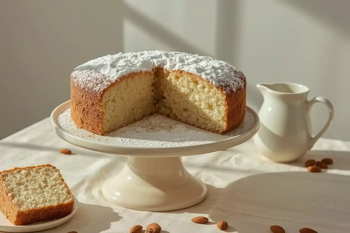 Bolo de Farinha de Arroz com Leite de Amêndoa