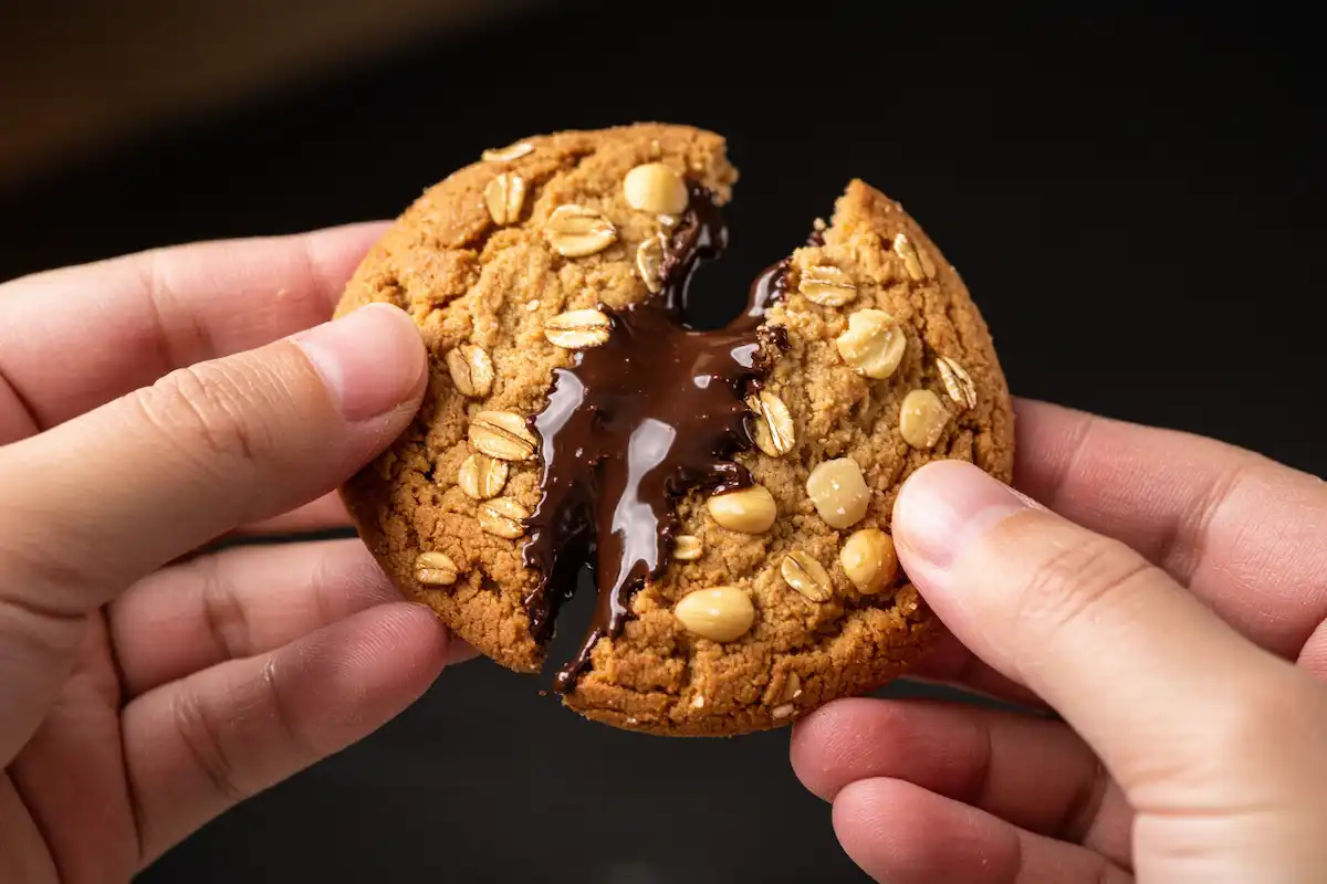 Cookies Fit com Chocolate 70% e Nozes