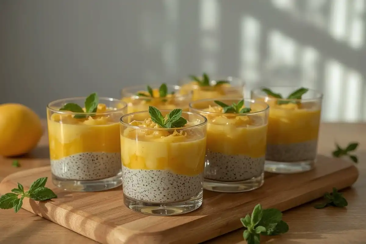 Copinho de Chia com Purê de Manga e Limão-Siciliano