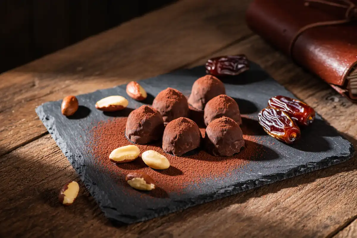 Docinho de Castanha-do-Pará com Cacau e Tâmara