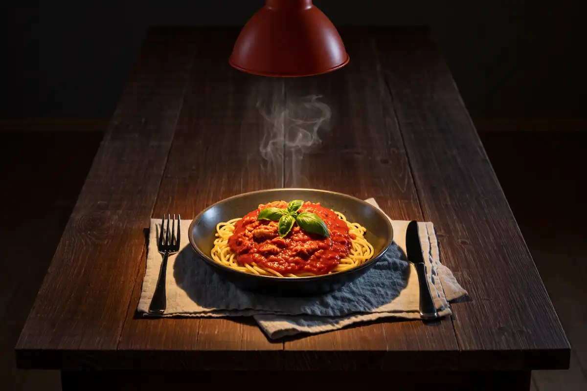 Espaguete Integral com Frango ao Molho de Tomate e Ervas Finas