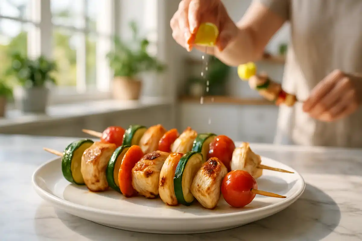 🍢 Espetinho de Frango com Legumes Grelhados: Receita Prática, Leve e Cheia de Cor