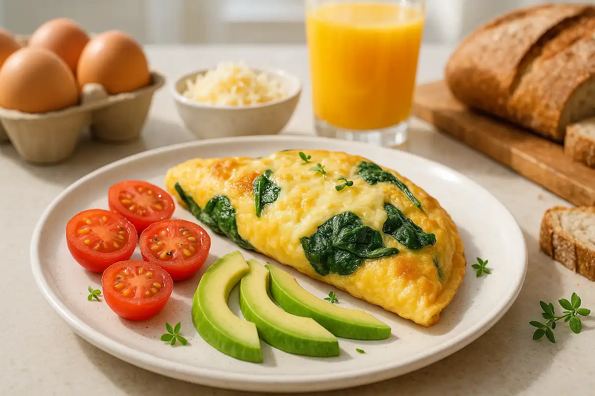 Mini Omelete de Forno com Espinafre e Queijo Proteico
