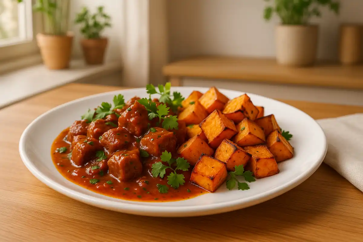 Picadinho Fit com Batata-Doce Assada e Mix de Temperos Caseiros