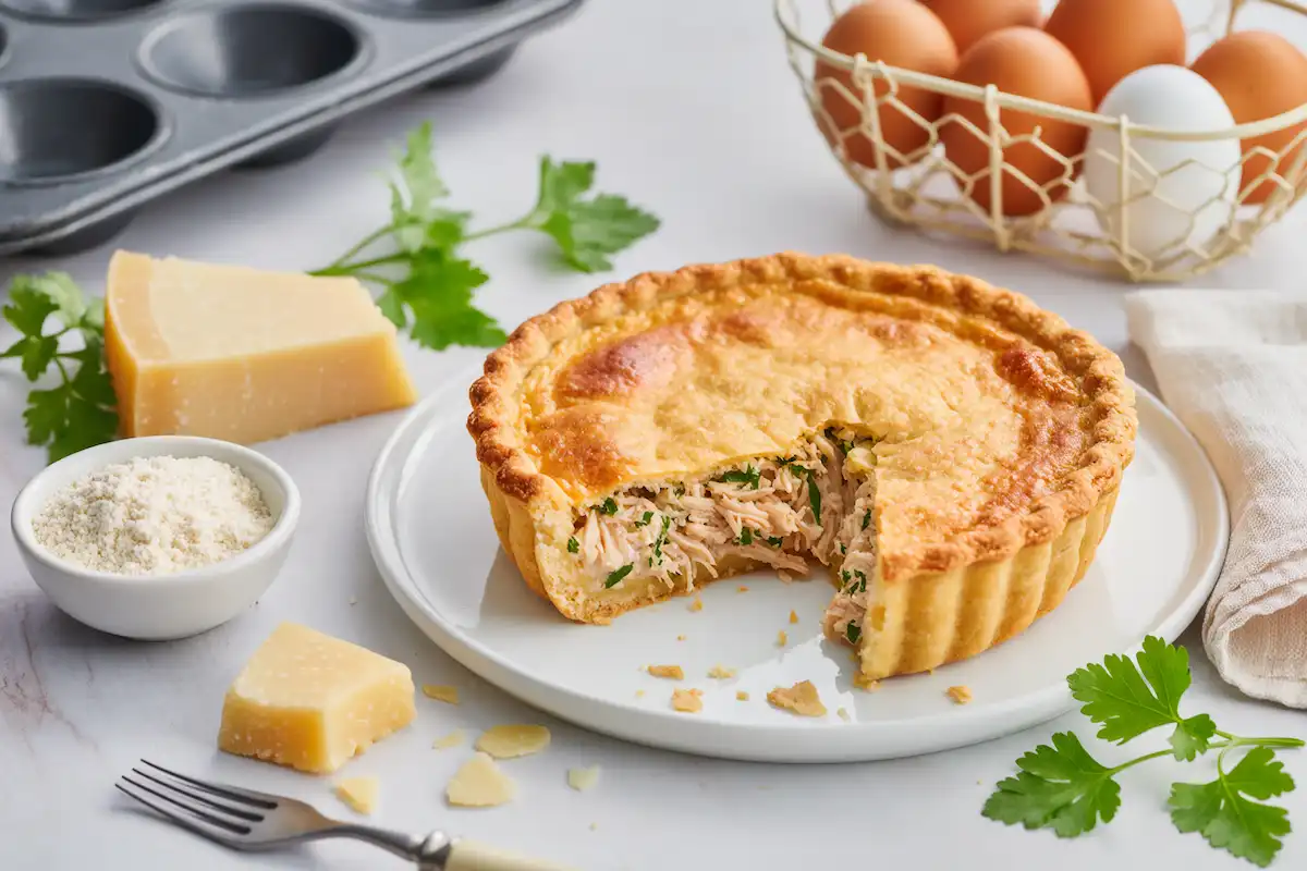 Tortinha de Frango com Massa Low Carb