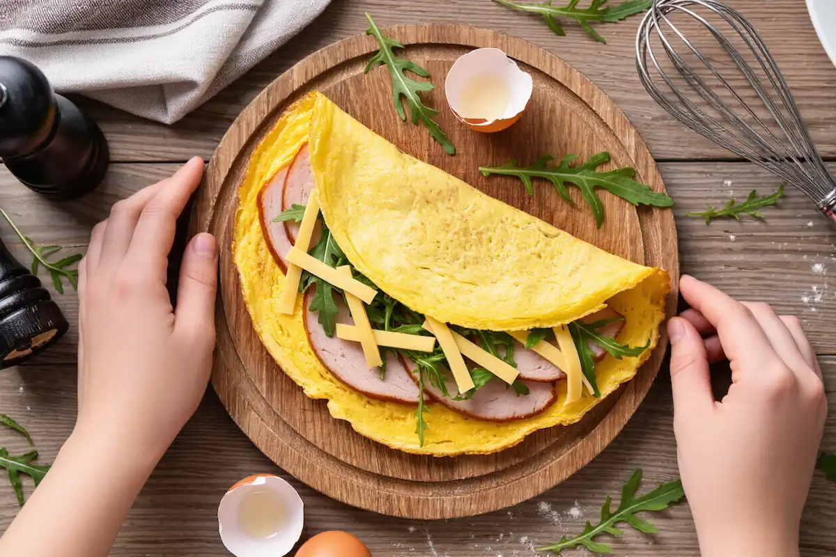 Wrap Proteico Que Faço com Omelete de Frigideira