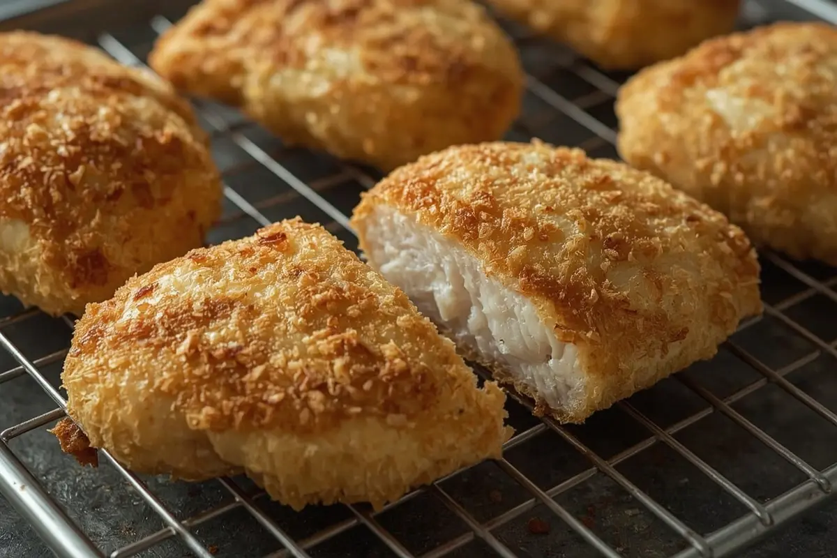 🍗 O Frango Empanado no Forno que Fica Tão Crocante Quanto o Frito