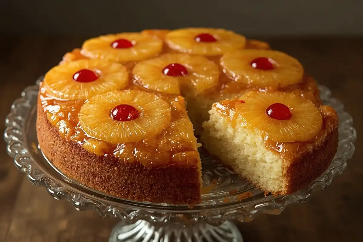 A Receita de Bolo de Abacaxi Caramelizado Invertido