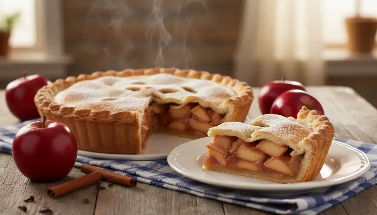 A Receita de Torta de Maçã Clássica Estilo Americana