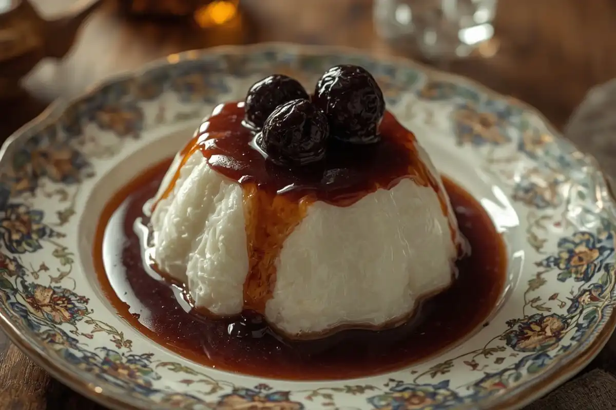 O Manjar Branco com Calda de Ameixa que Não Empelota