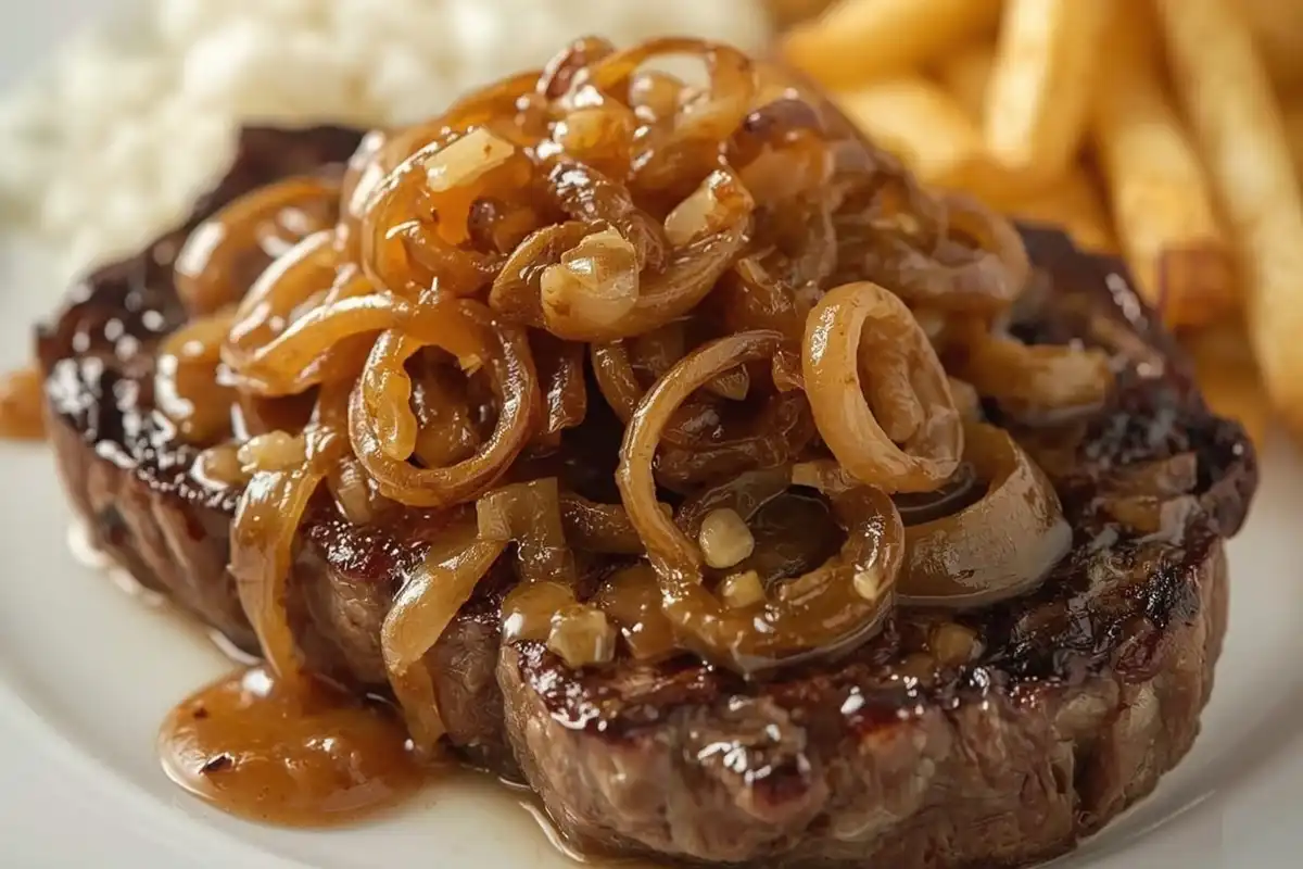 O Truque para um Bife Acebolado Macio e Suculento