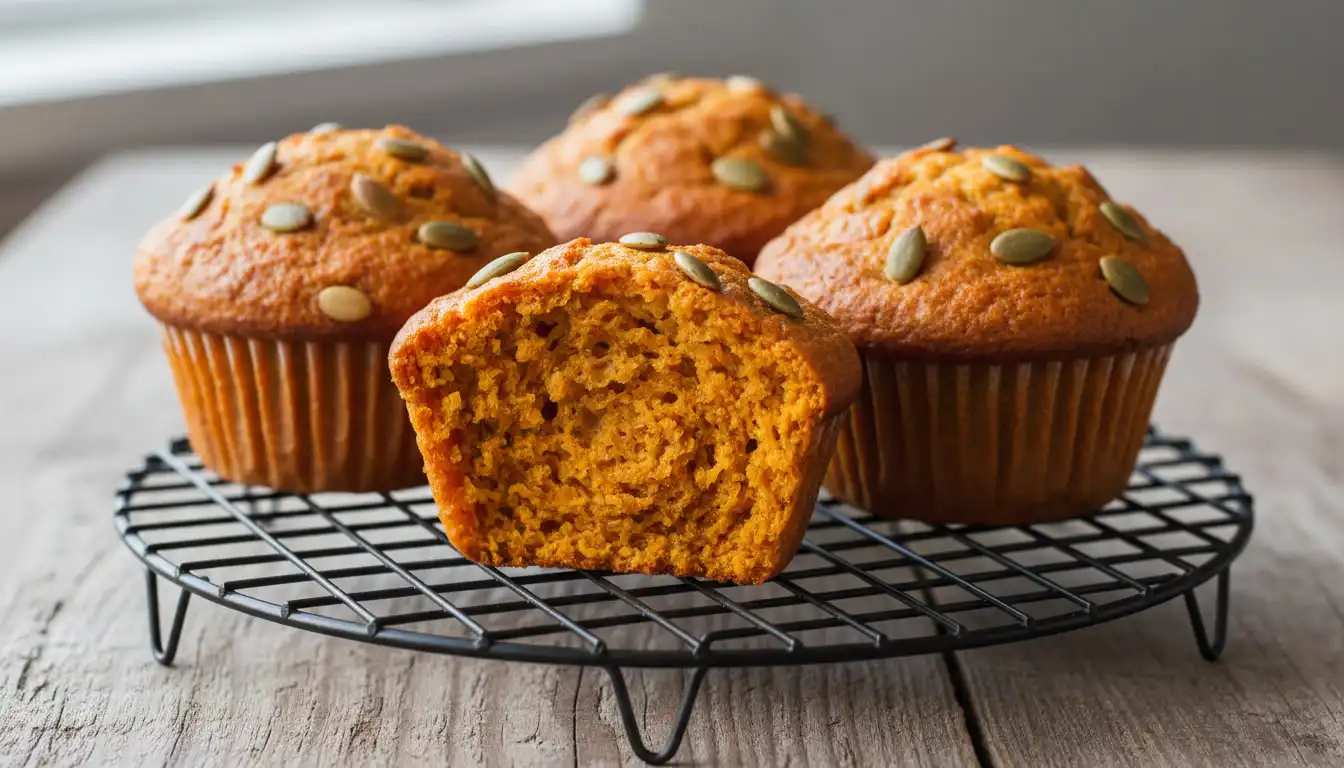 Bolinho Assado de Cenoura com Aveia e Sementes de Abóbora