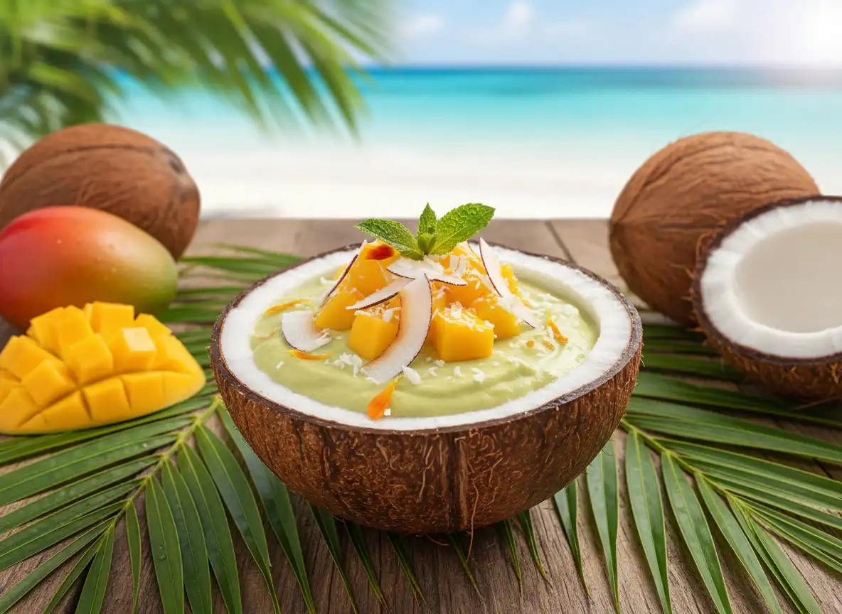 Creme Gelado de Abacate com Limão e Chia (sobremesa funcional)